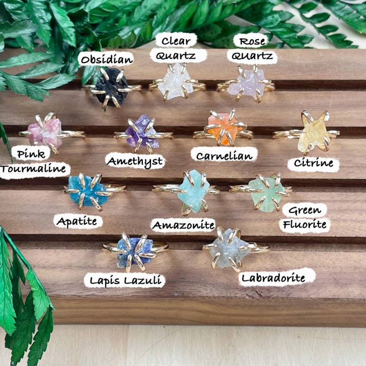 Ewelina Pas Jewelry - Wholesale Single Stone/Solitaire Ring - Gold Rough Nugget Prong Ring10