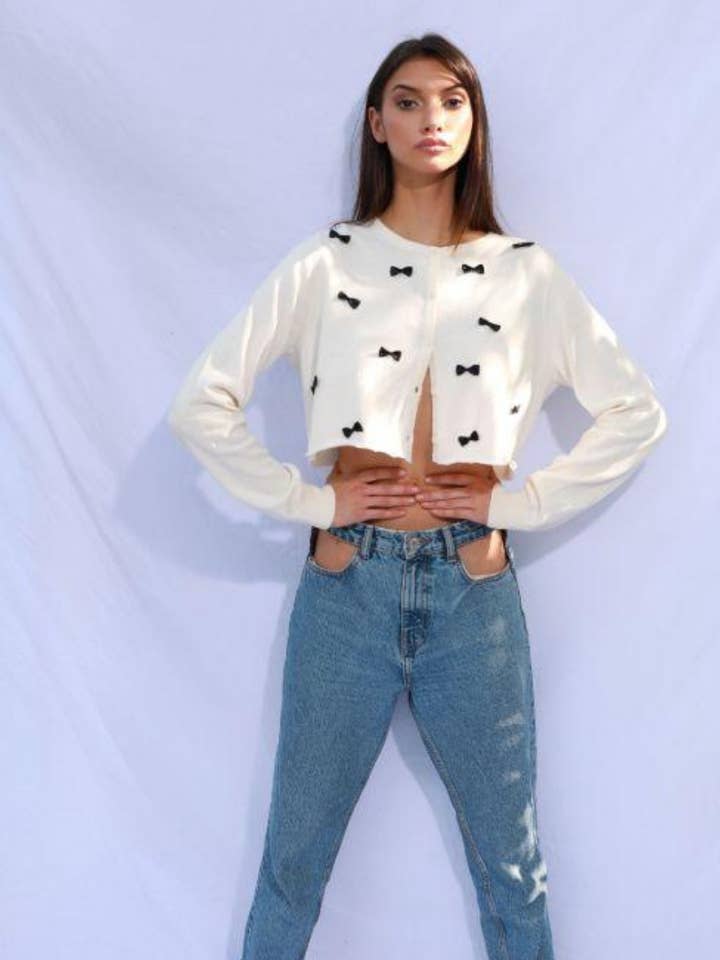 MIMI CARDIGAN IVORY for wholesale by Jyork The Label