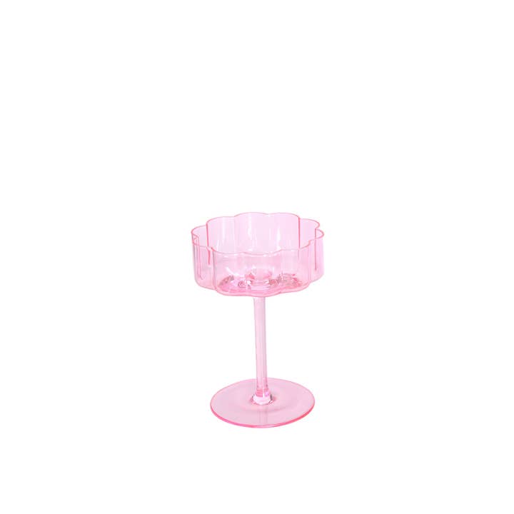 "Flower" Crystal Cocktail Glass – Pink 230ml for wholesale by TUTU Home
