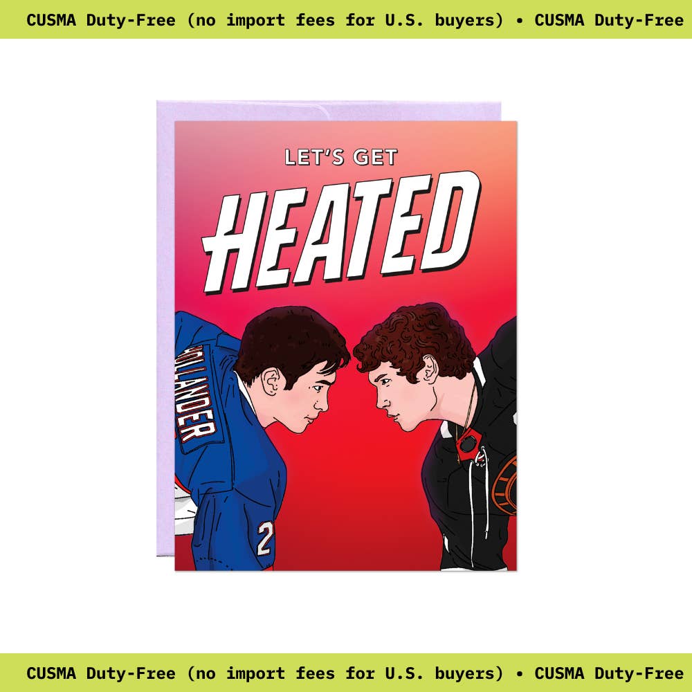 Party Mountain Paper co. - Wholesale Love Card - Let's Get Heated - Heated Rivalry | Love Card