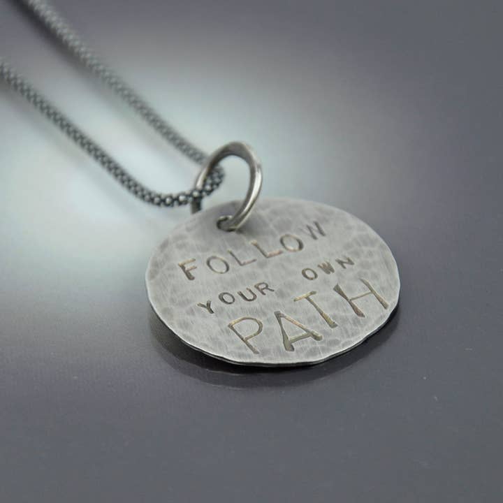 "FOLLOW YOUR OWN PATH" Necklace - Sterling for wholesale by CB&CO