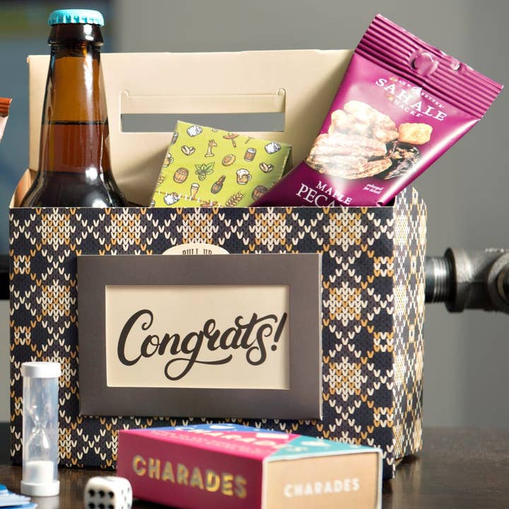 3-in-1 Gift Basket – Greeting Card + Bottle Opener for wholesale by NOD Products