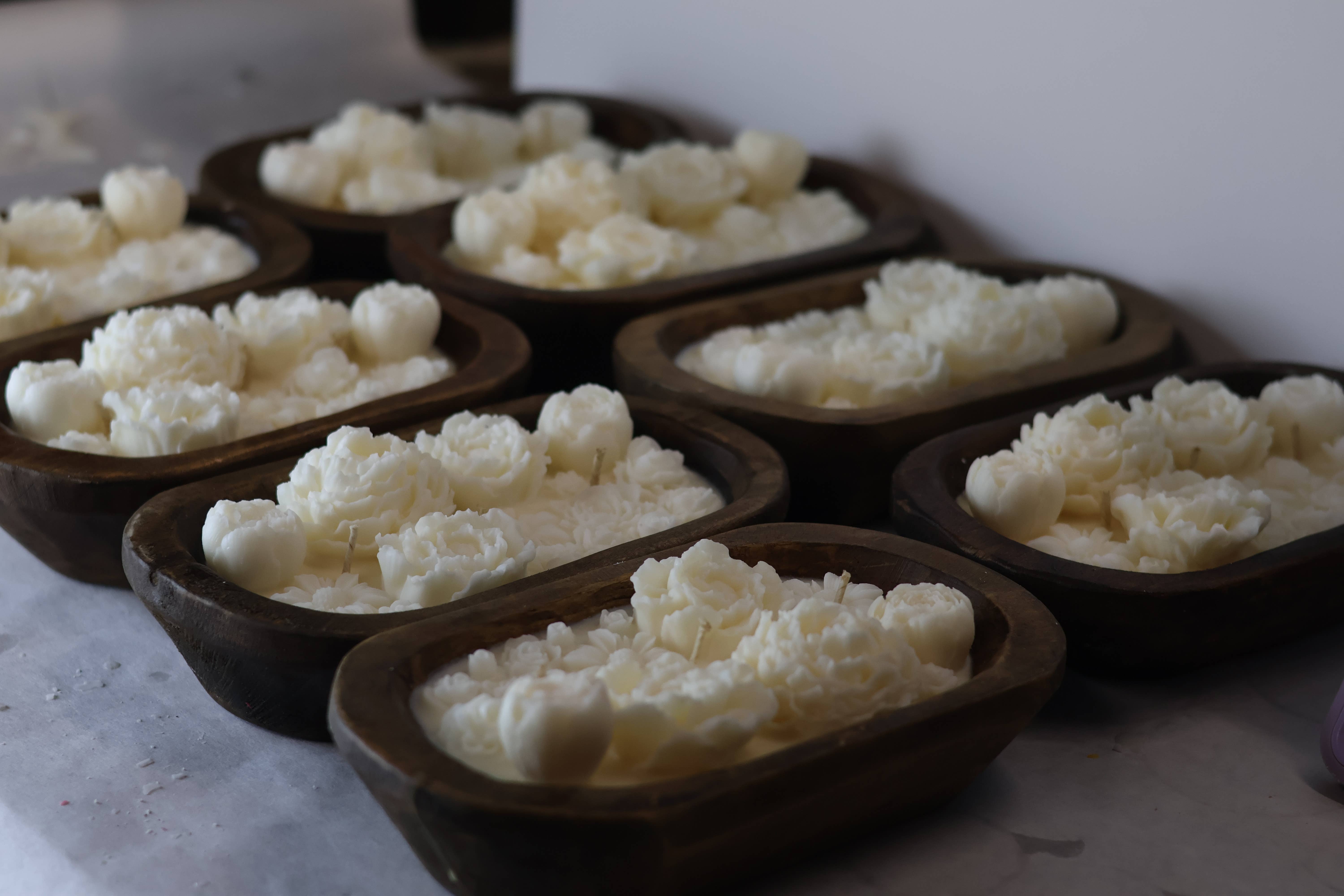 Agaboo Candle – Vela em jarro/copo por atacado – Vela de Taça de Massa Floral de Luxo 2,5x9,5in - Recipiente5