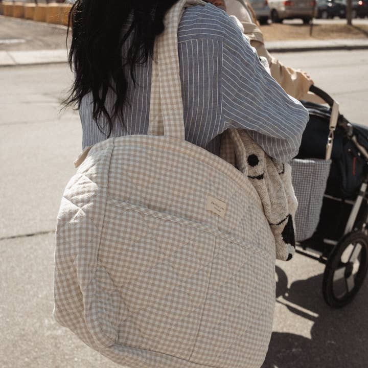 Dans le sac - Wholesale Diaper Bag - Baby - Organic cotton diaper bag - Gingham collection5