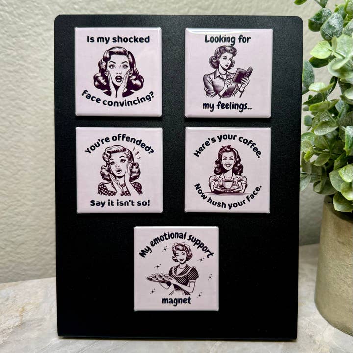 Retro Funny Women Magnets – 1950s Sass & Humor for wholesale by The JC Creations