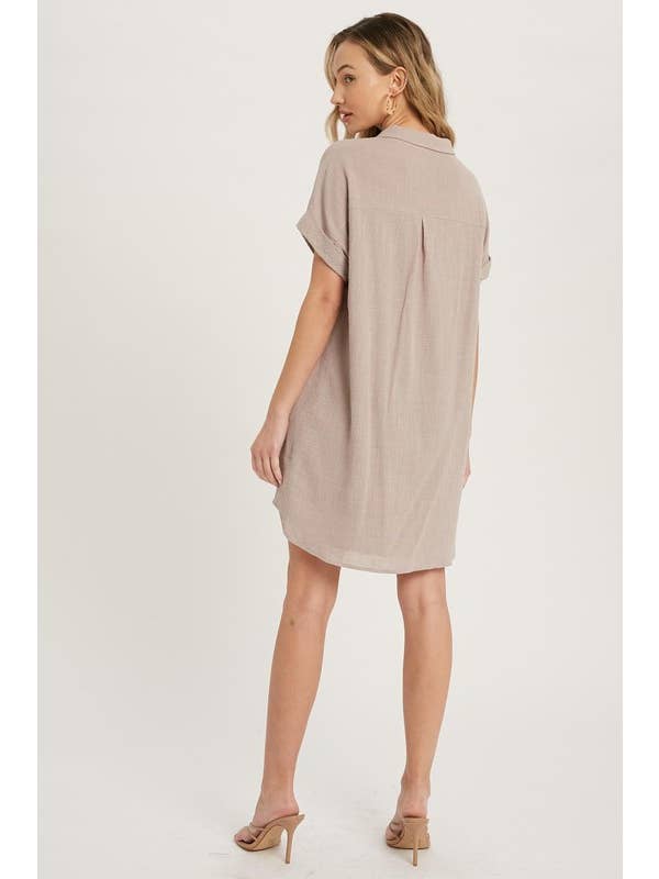 Peace Love Line – Großhandel Kleid – Damen – SLG8322 - HEMDKLEID MIT KNOPFLEISTE17