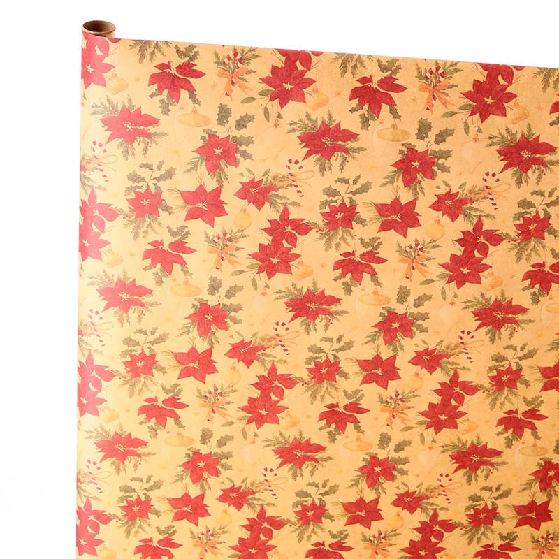Puckator Ltd - Wholesale Wrapping Paper Roll - Christmas Botanicals 3m Wrapping Paper Roll1
