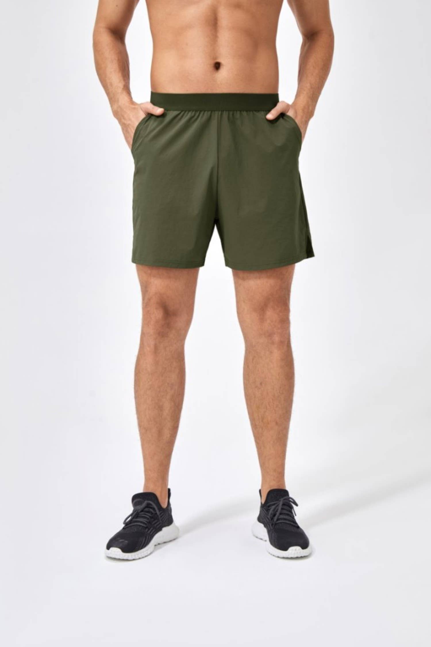 Active by Anna-Kaci – wholesale Träningsshorts – herr – Herrars enfärgade dra-på träningsshorts snabbtorkande tyg14