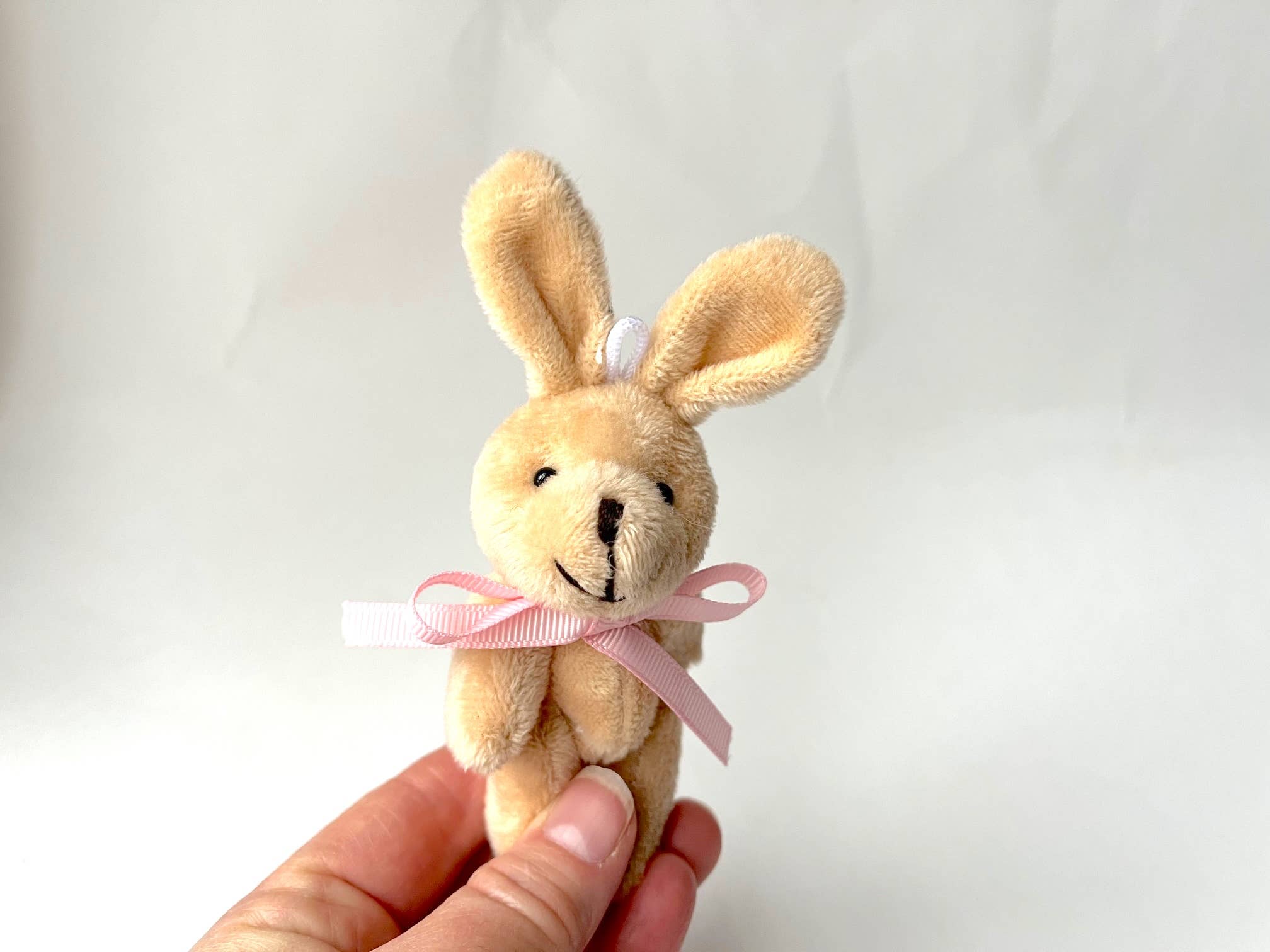 The Gifted Rat - Wholesale Stuffed/plush toy – Kids & baby - Small Plush Bunny Rabbit  (Pink bow) 5