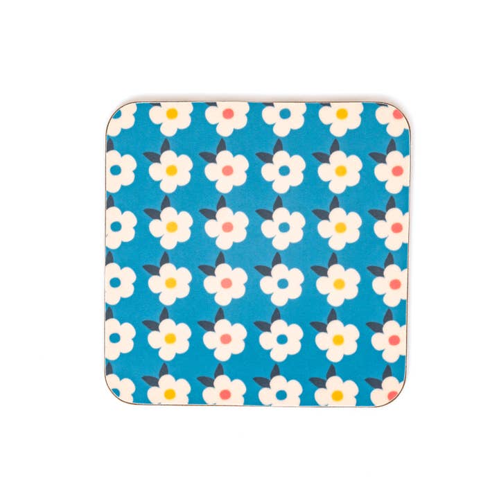 Enamelhappy - Vendita all'ingrosso Sottobicchiere - SET DI QUATTRO SOTTOBICCHIERI COLORATI MISTI - Retro Floral
