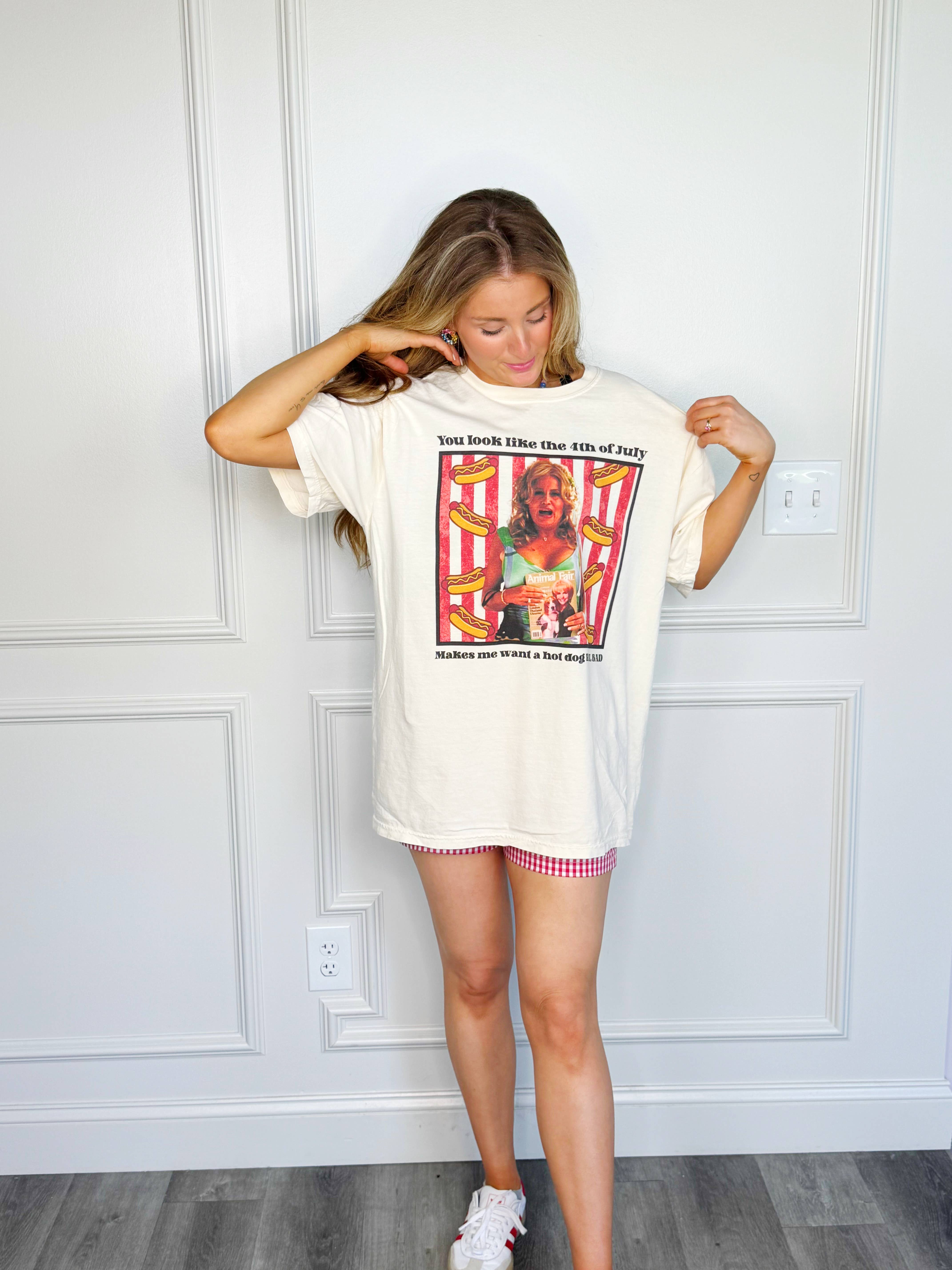 Poppy & Pine - Wholesale Screen Printed T-Shirt - Women's - Makes Me Want a Hot Dog Tee