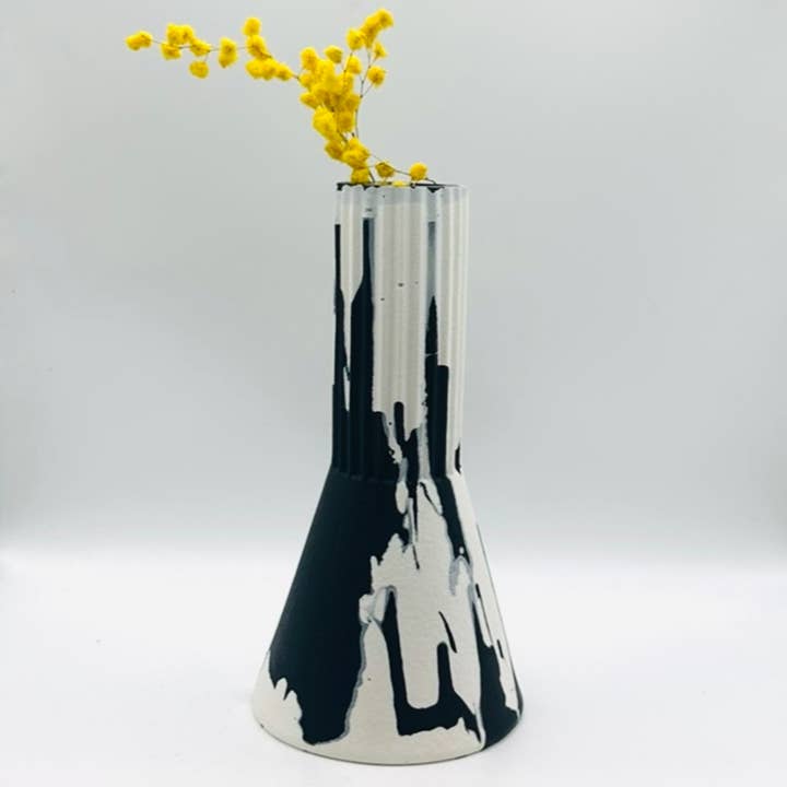 Vase - Groß - Graffiti - Schwarz-Weiß für den Großhandel von Made By Robyn