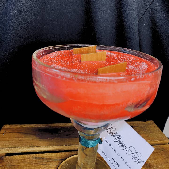 Aroma On The Rocks - Wholesale Novelty Candle - Triple Berry Twist Full Glass3