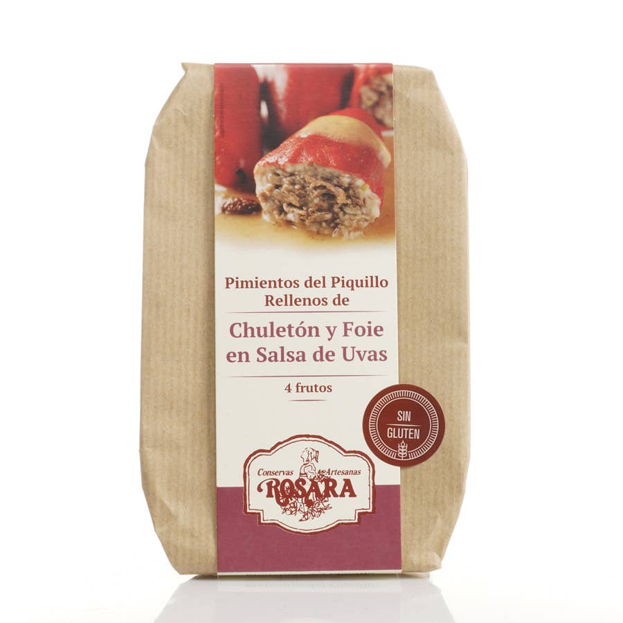 Conservas Rosara - Wholesale Sauce - PEPPERS STUFFED WITH RIBEYE AND FOIE IN GRAPE SAUCE1