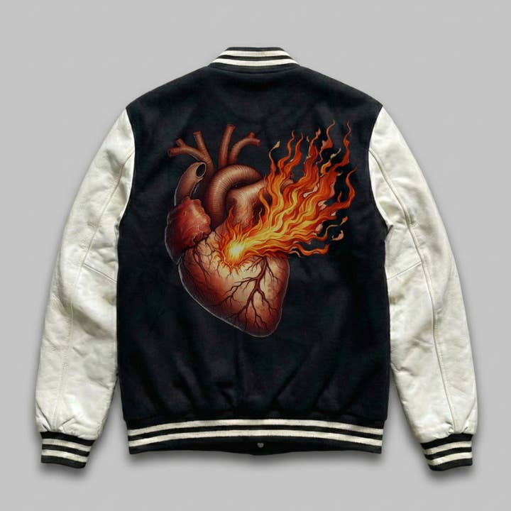 Casaco college retro fogo por atacado de Mary Cotton Couture