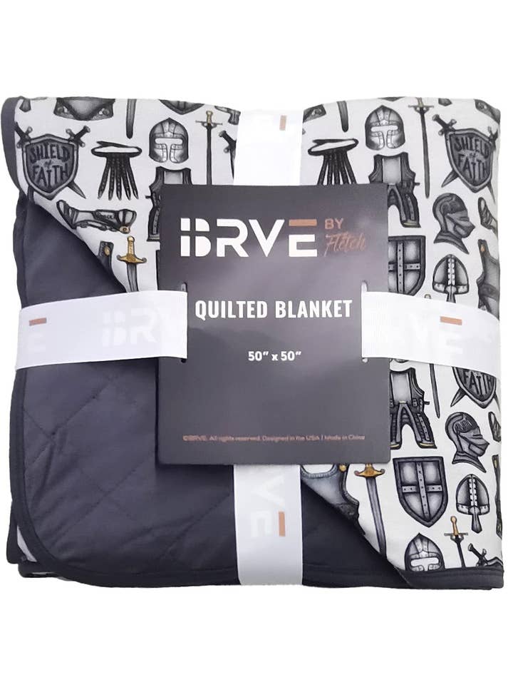 Armor of God Quilted Blanket for wholesale by BRVE by Fletch