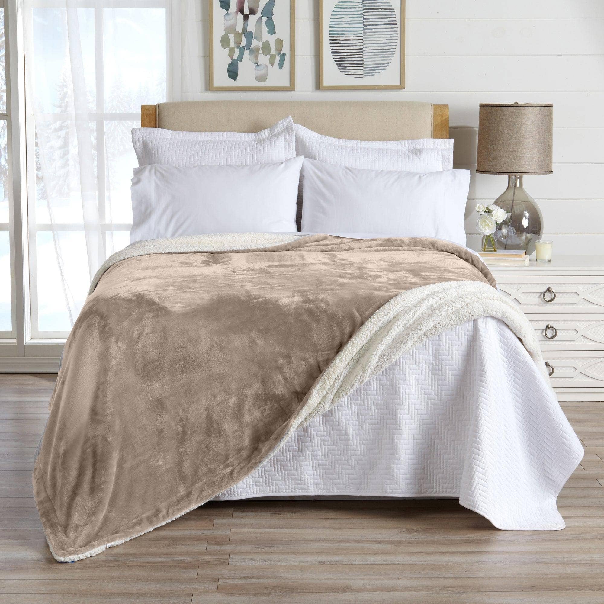 BH Collective - Wholesale Bedding Blanket - Bed Blanket - Velvet Plush & Sherpa Reverse - Kinsley53
