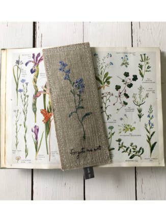 Forget Me Not Flower Embroidered Bookmark for wholesale by Sarah Becvar Design
