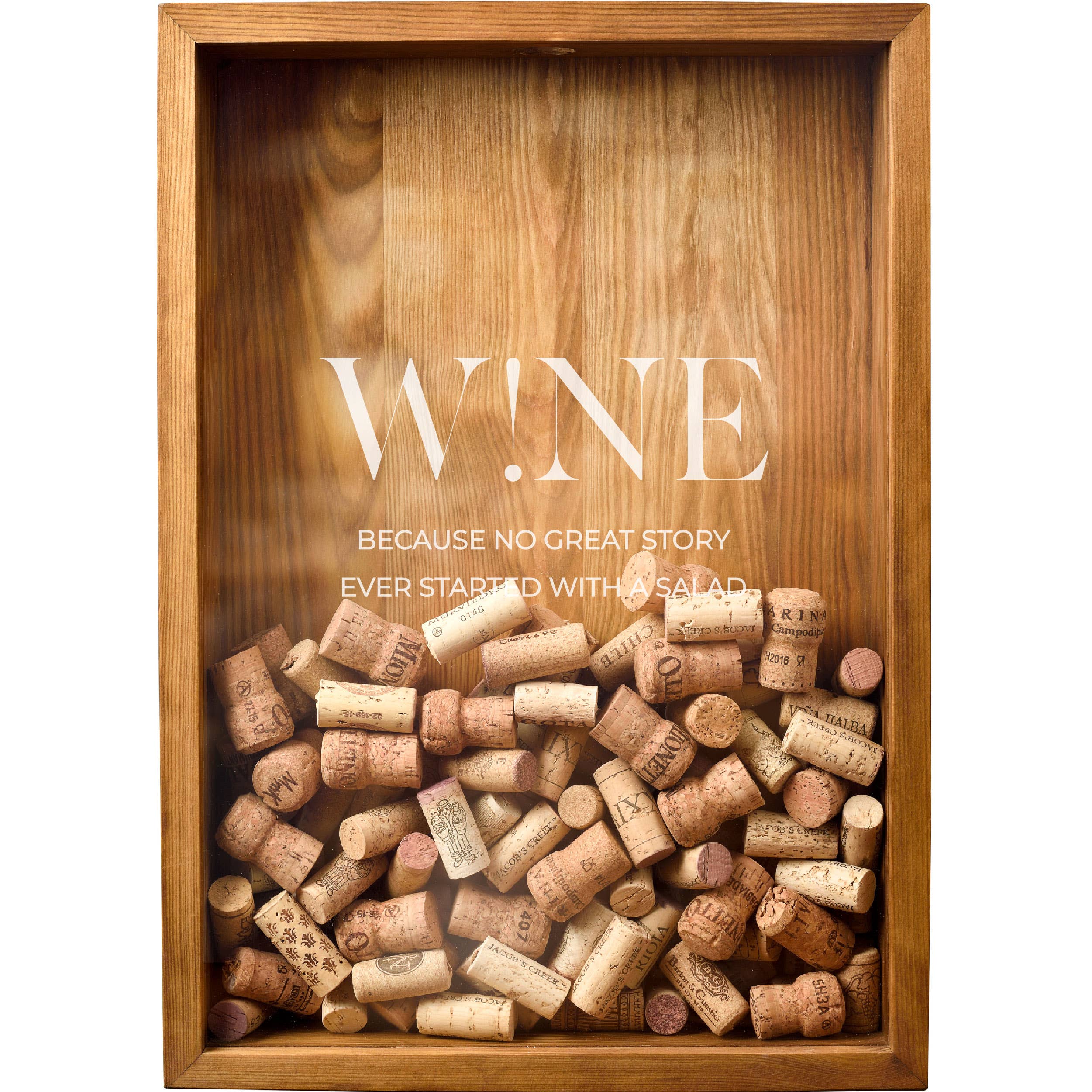 The Corkbox Company - Wholesale Wall Accent - Wine Wall Decor, Wine Art „W!ne” Wine Cork Holder 8