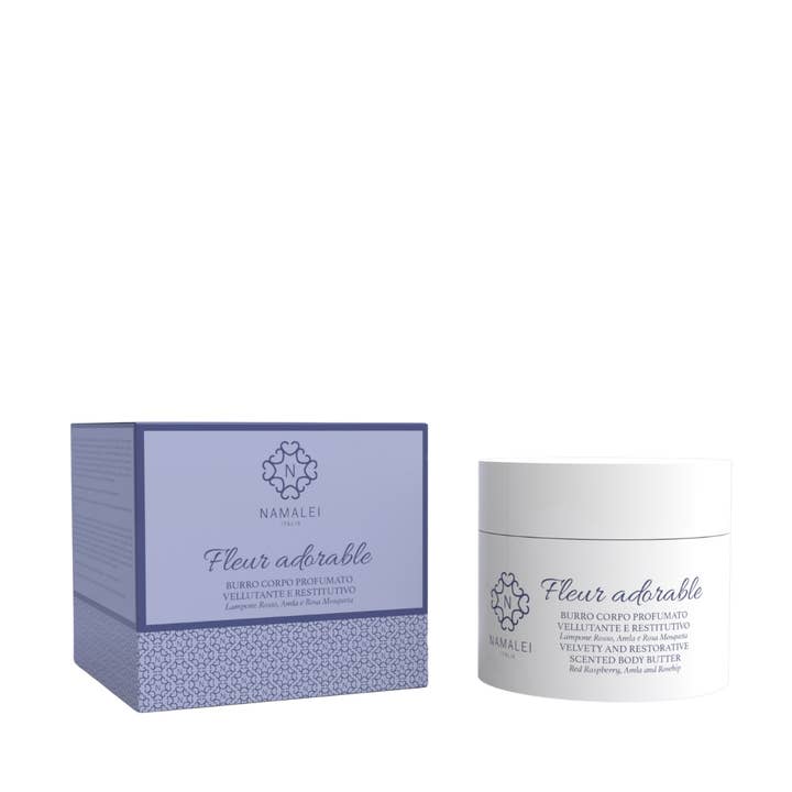 Fluweelzachte en herstellende rode framboos, amla en roos voor wholesale door Namalei srl