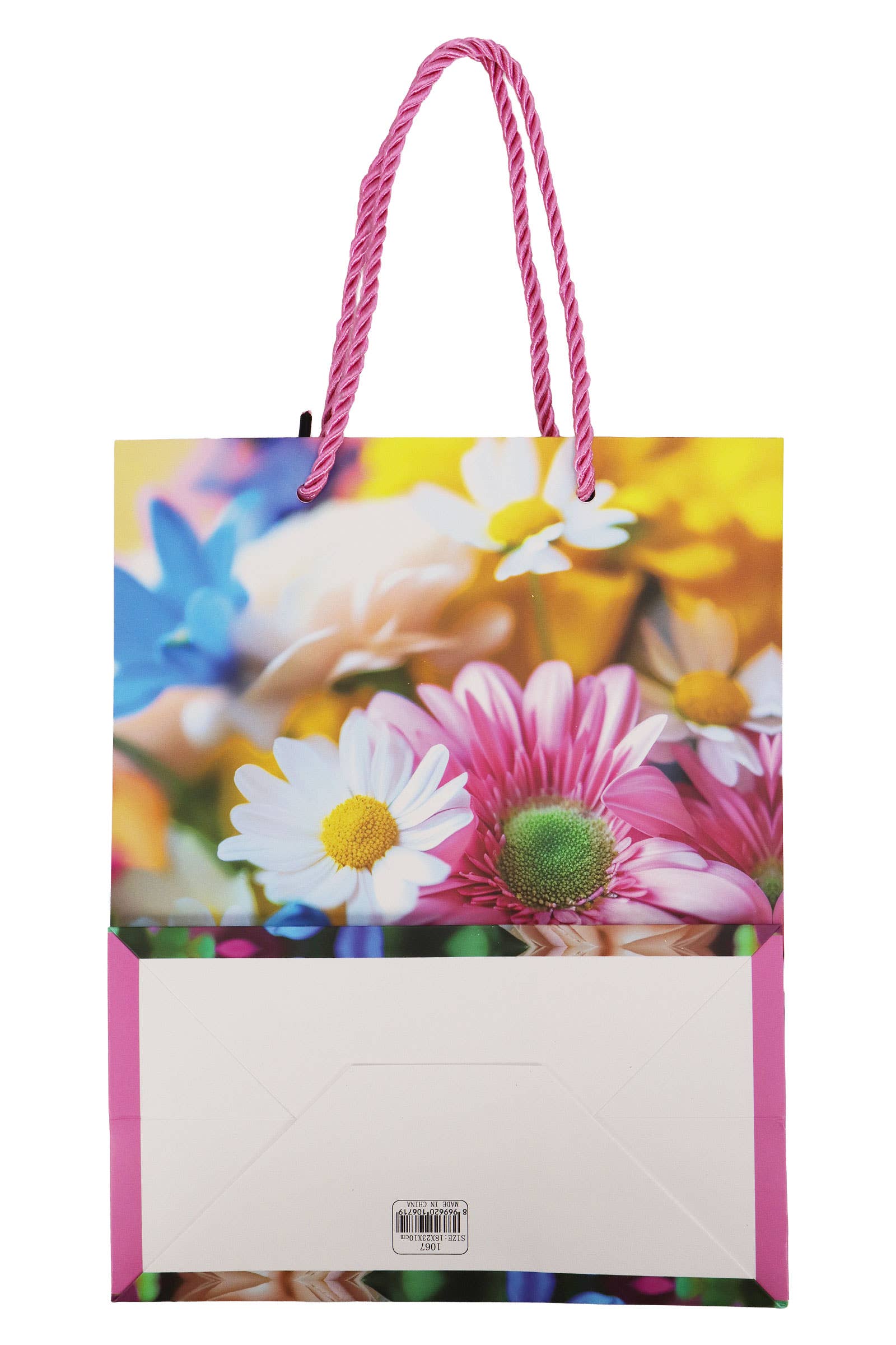 ASSORTITI Borsa regalo in carta opaca floreale margherita 3D - 12 pezzi in vendita all'ingrosso su Faire11