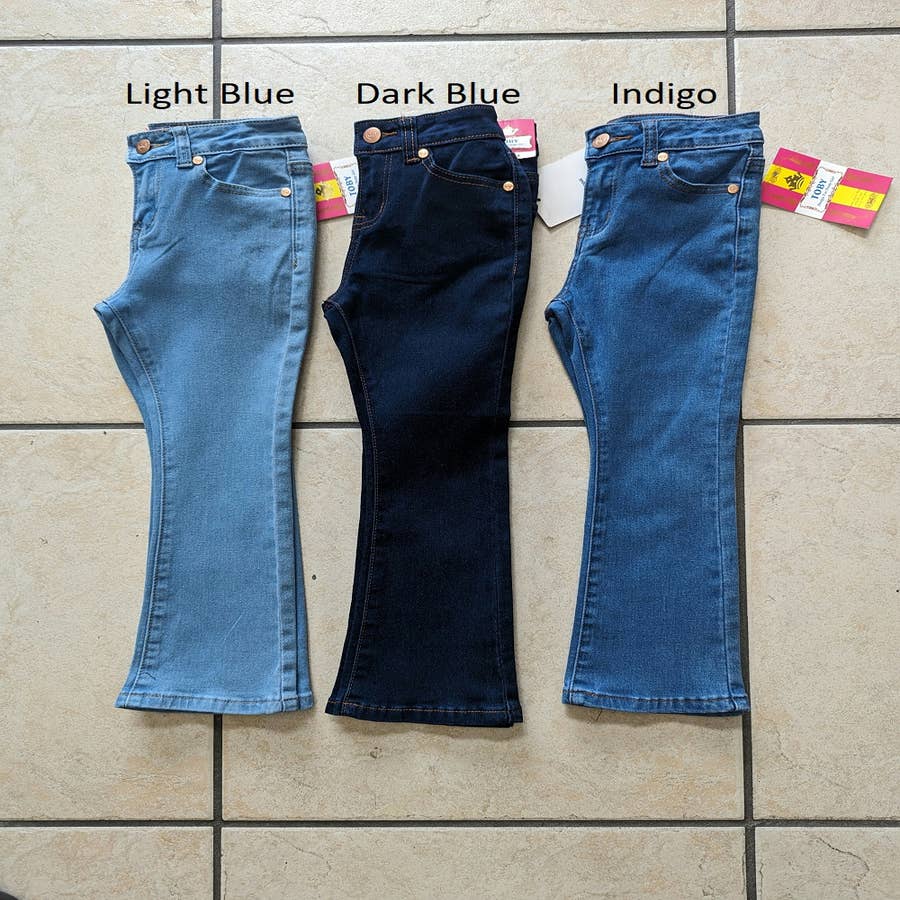 Wholesale Fashion Bleached Double Ruffles Toddlers Kids Jeans Girls Bell  Bottoms Denim Pants - Stylish Clothes - Fieldfolio