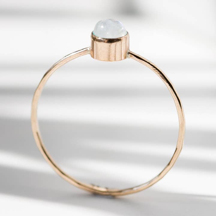 White Moonstone Ring for wholesale by AHNE