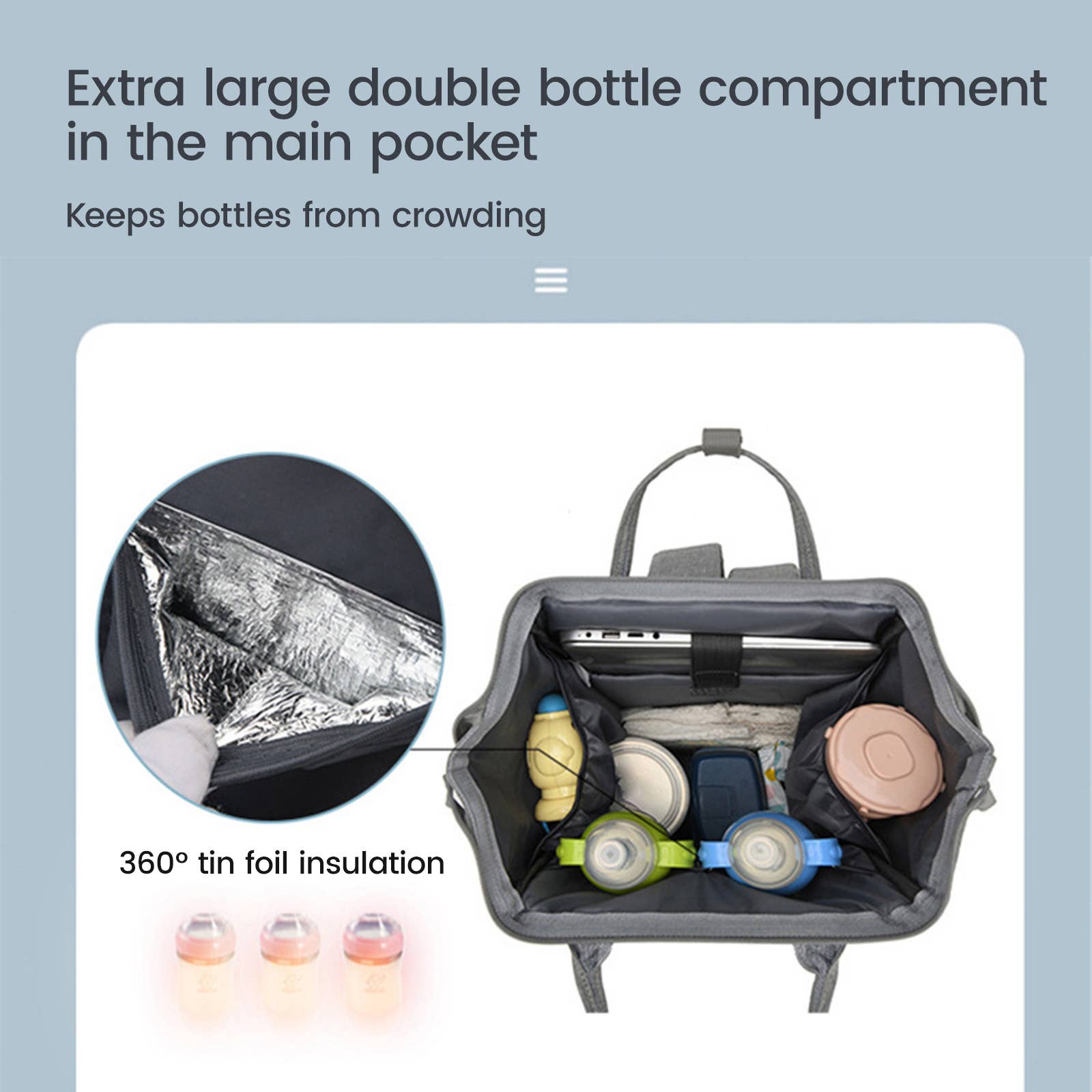 wandf - Wholesale Diaper Bag - Baby - Mommy Diaper Backpack-Large Capacity & Wet-Dry Separation8