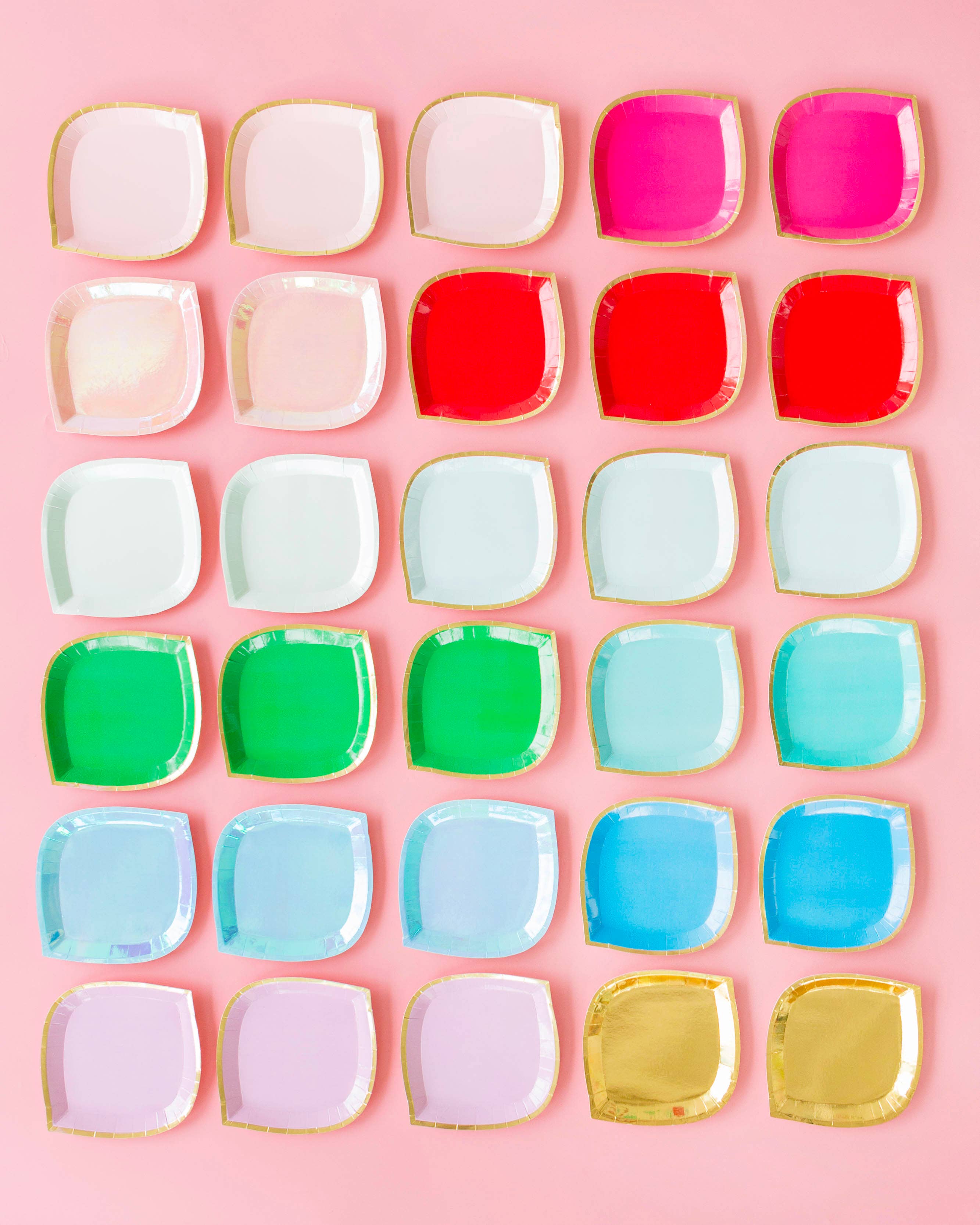 Jollity & Co. + Daydream Society - Vendita all'ingrosso Piatto - Piatti piani Posh - Confezione da 8 - 9 opzioni di colore10