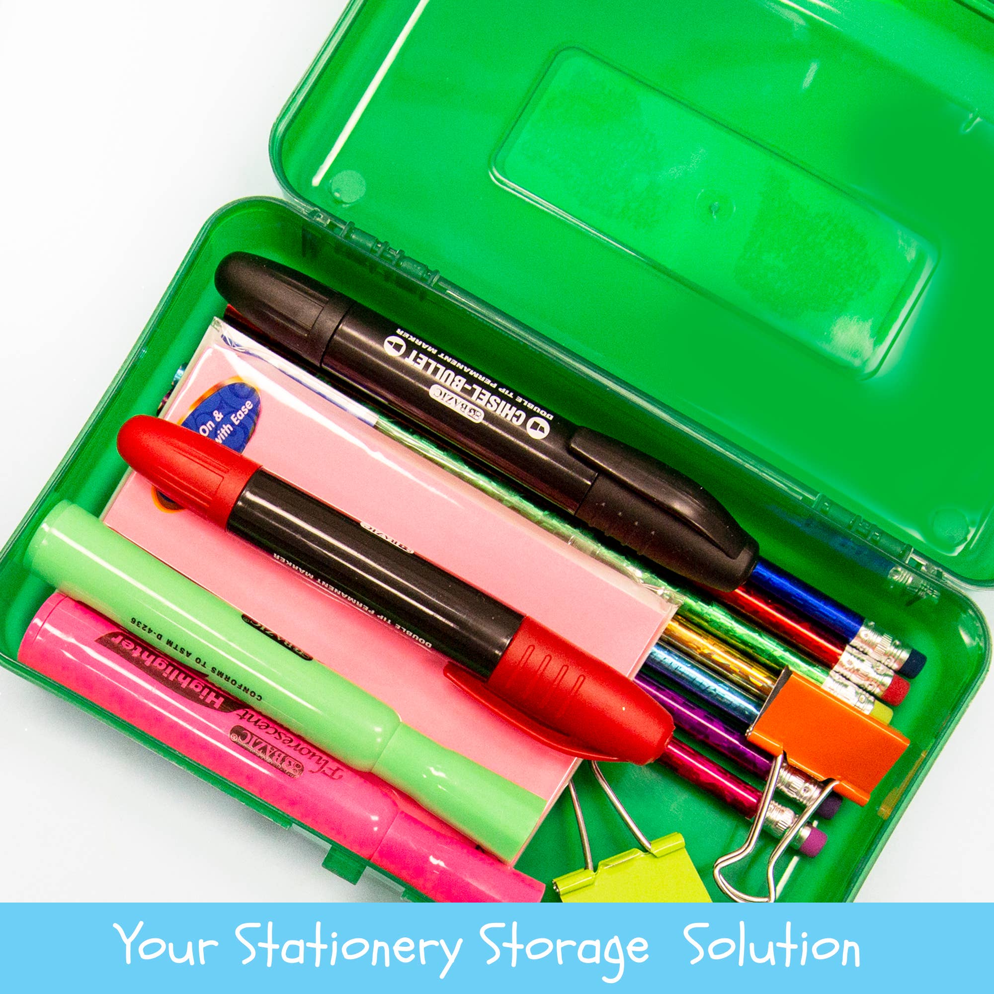 BAZIC Products - Wholesale Pencil Case/Pouch - Pencil Case Multipurpose Utility Box - Classic Color1