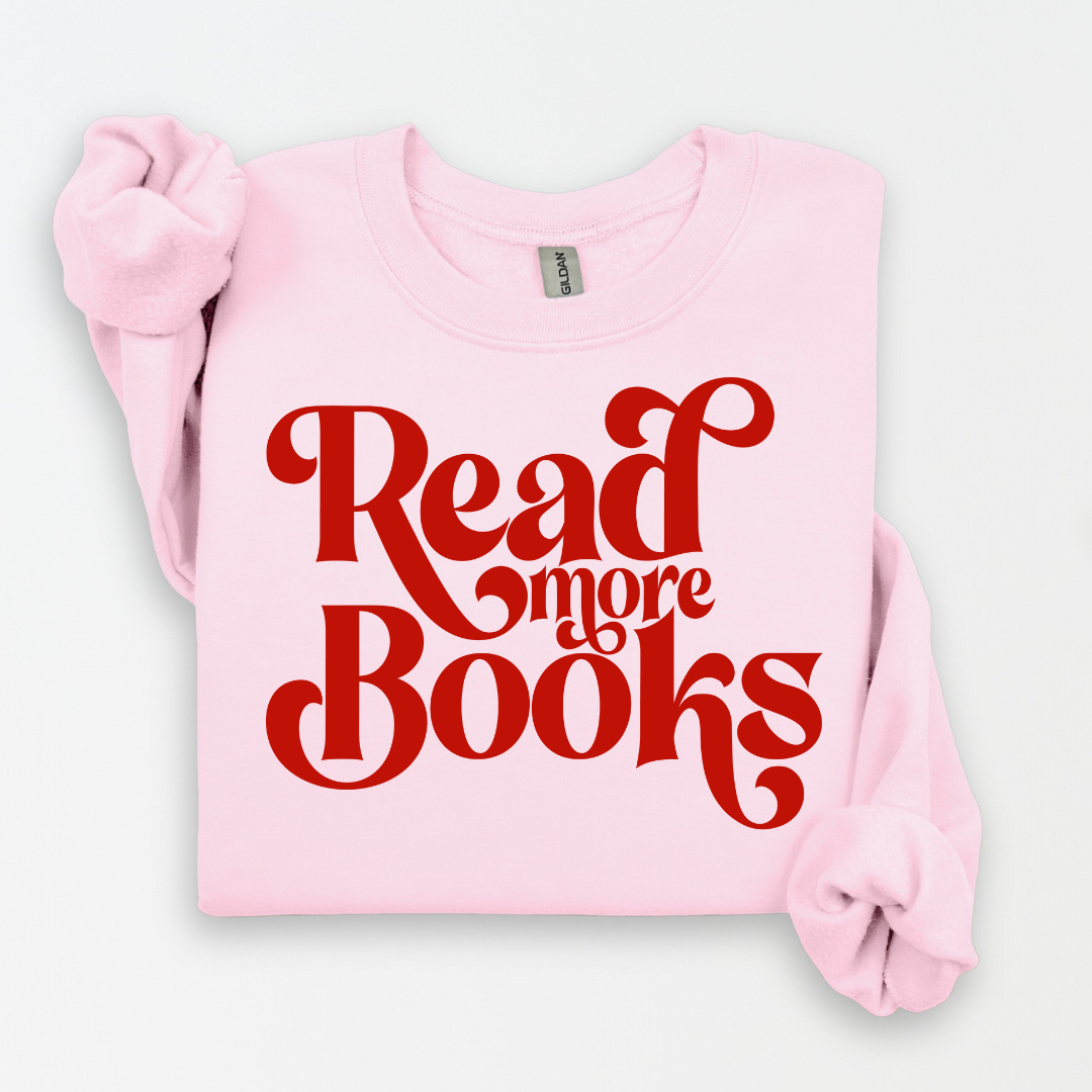 The Babe Co. - Vendita all'ingrosso Felpa stampata - Donna - Felpa Grafica Rosa da Donna "Leggi Più Libri"3