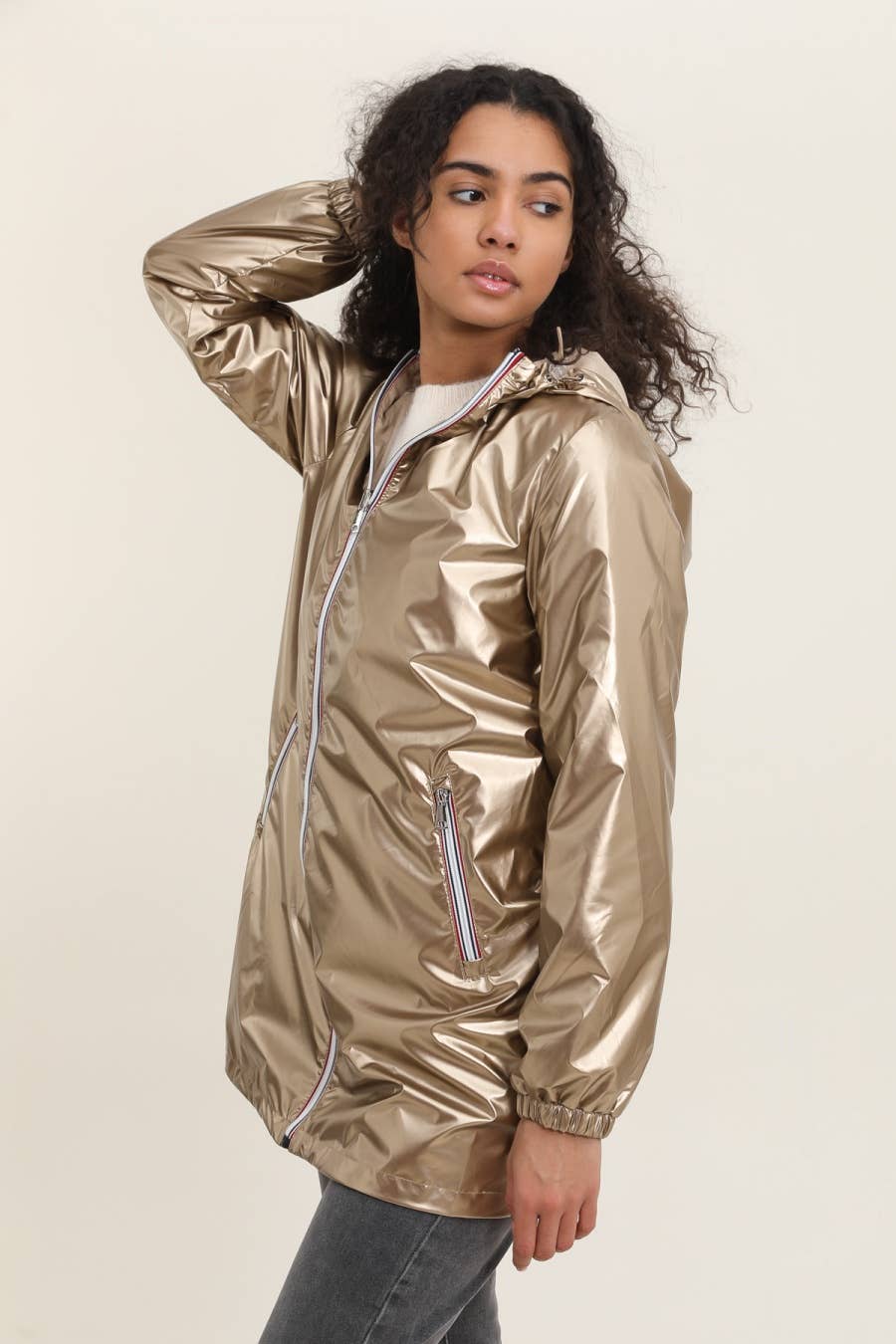 Attrait Paris - Wholesale Raincoat - Women's - Long reversible hooded waterproof jacket8