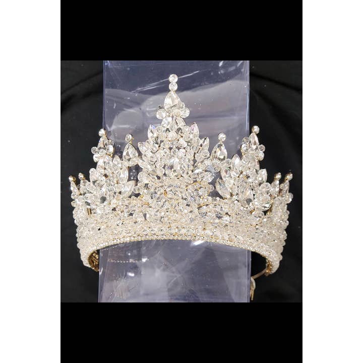 Chicas - Wholesale Tiara - Women's - Beautiful metal tiara with crystal balls and jewels HT97714