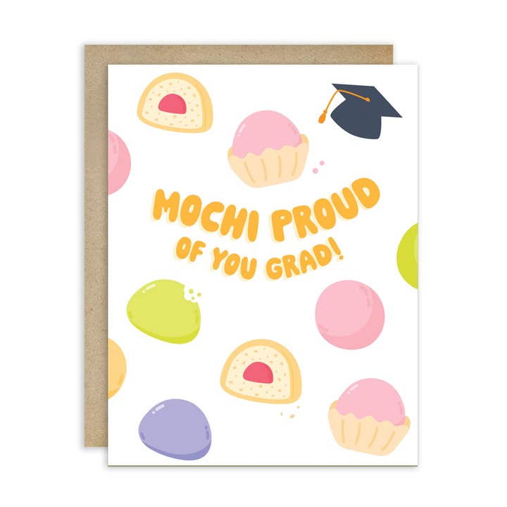 Mochi Graduation Card | Japanese Food Pun Congratulations Grad for wholesale by Cute Asian Cards