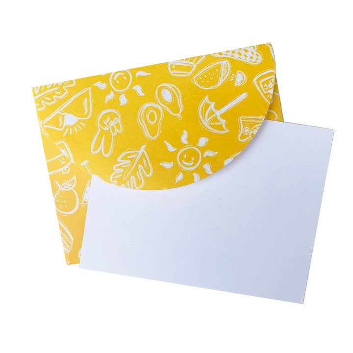 The Social Type – wholesale Stationery/notecard set – California Dreamin' Patterned Envelope Note Set
