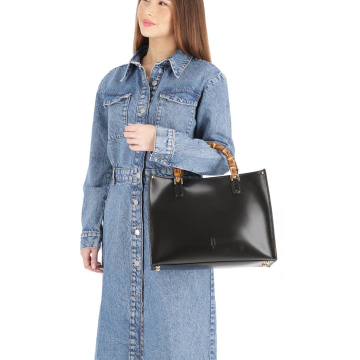 Quarzovivo – Mala com alça superior – Mulher por atacado – Bolsa de couro lisa feita na Itália - Elettra4