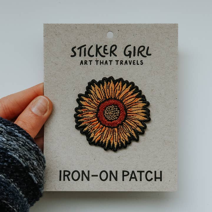 Sticker Girl â„¢ - Wholesale Patch - Sunflower Embroidered Iron On Patch