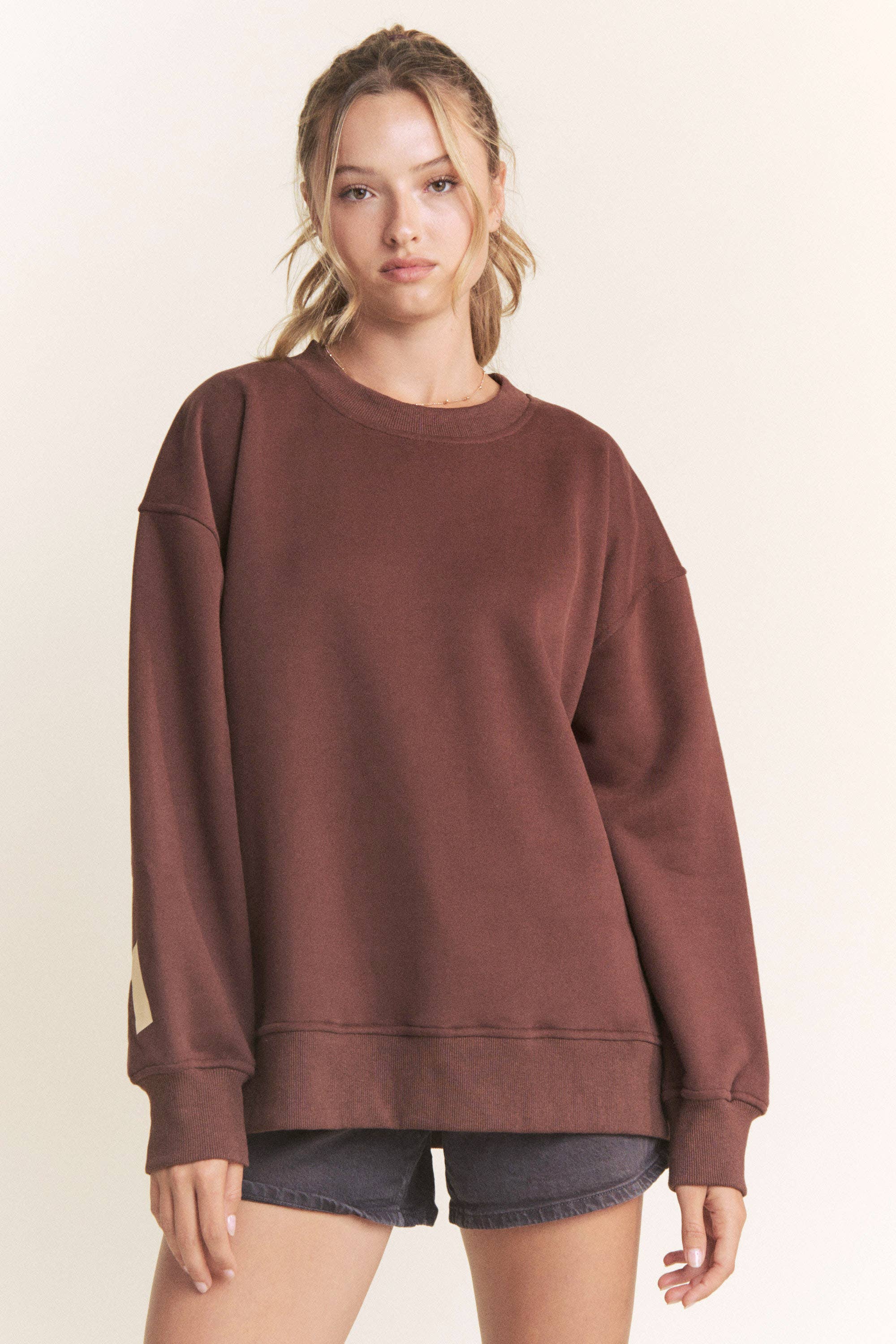 JADE BY JANE - Wholesale Graphic Sweatshirt - Women's - Be Yourself Love Yourself Printed Oversized Sweatshirt6