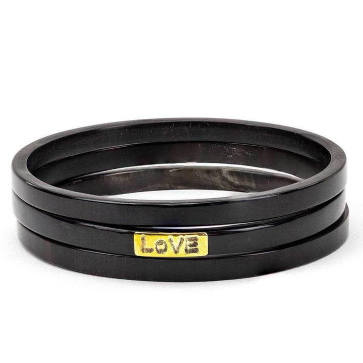 Trinity Horn Armbånd - Sort for engroshandel hos Love Is Project