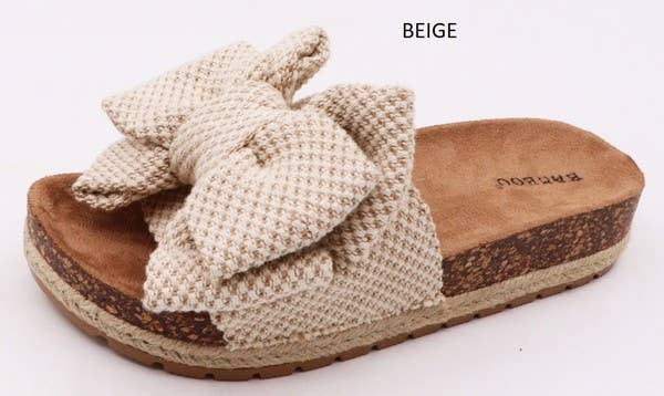 Andrea Bijoux – wholesale Sandals – Women's – PLATFORM CORK BIG RIBBON 5