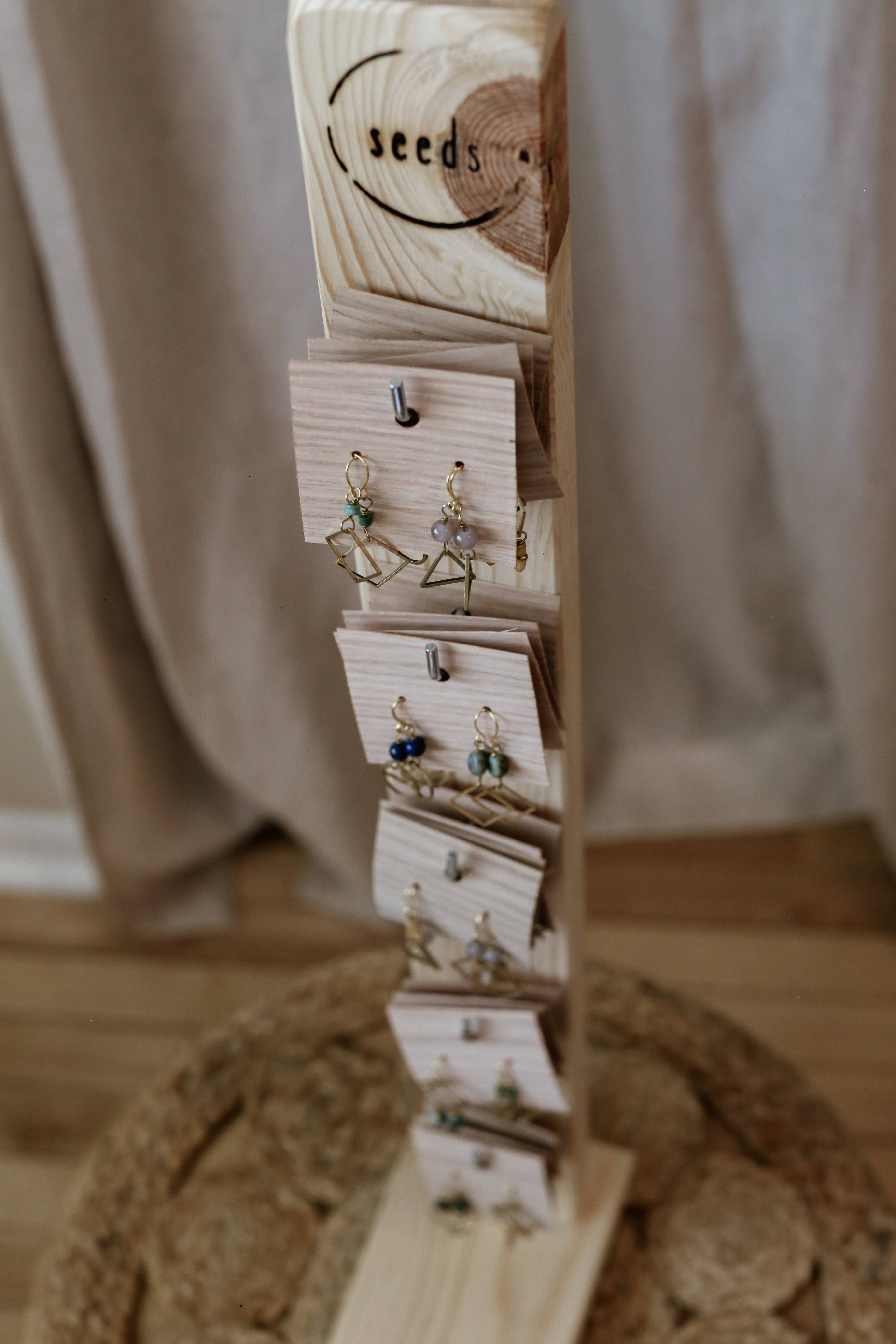 Seeds - Wholesale Dangle Earrings - Double Mini Earring Pack | Stones + Beads + Brass Shapes2