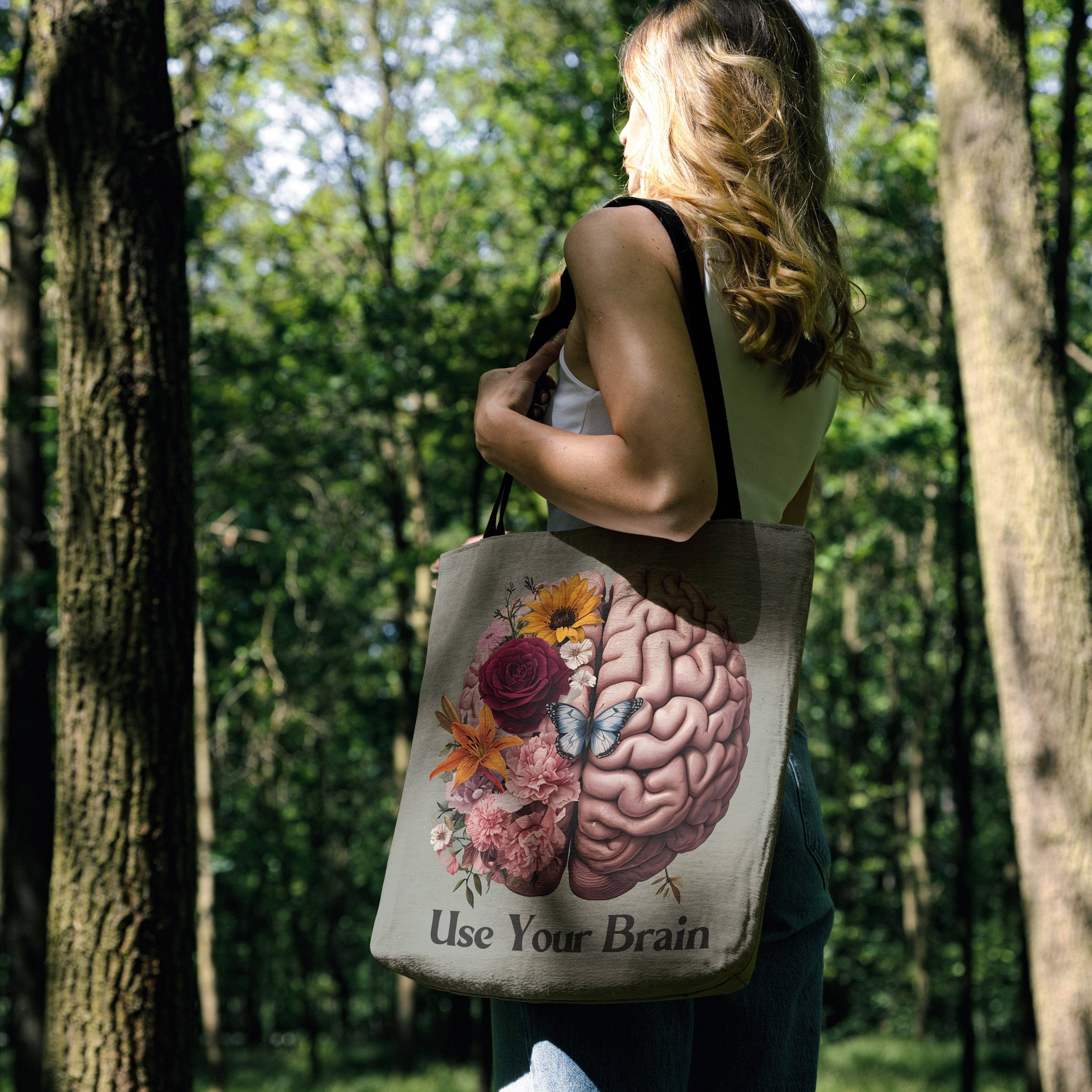 MagicMerchEmporium - Wholesale Tote Bag - Unisex - Use Your Brain Woven Tote Bag1