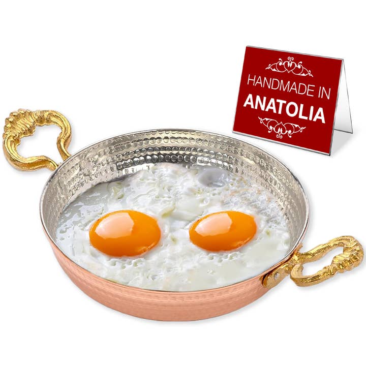 Hakan - Wholesale Pan - Hakan Copper Egg Pan for Cooking, Handmade Small Frying Pan10