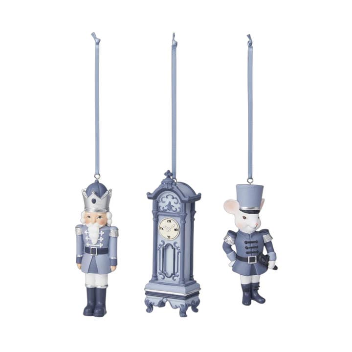 3 Asst Nötknäpparsvit Orn för wholesale av December Diamonds