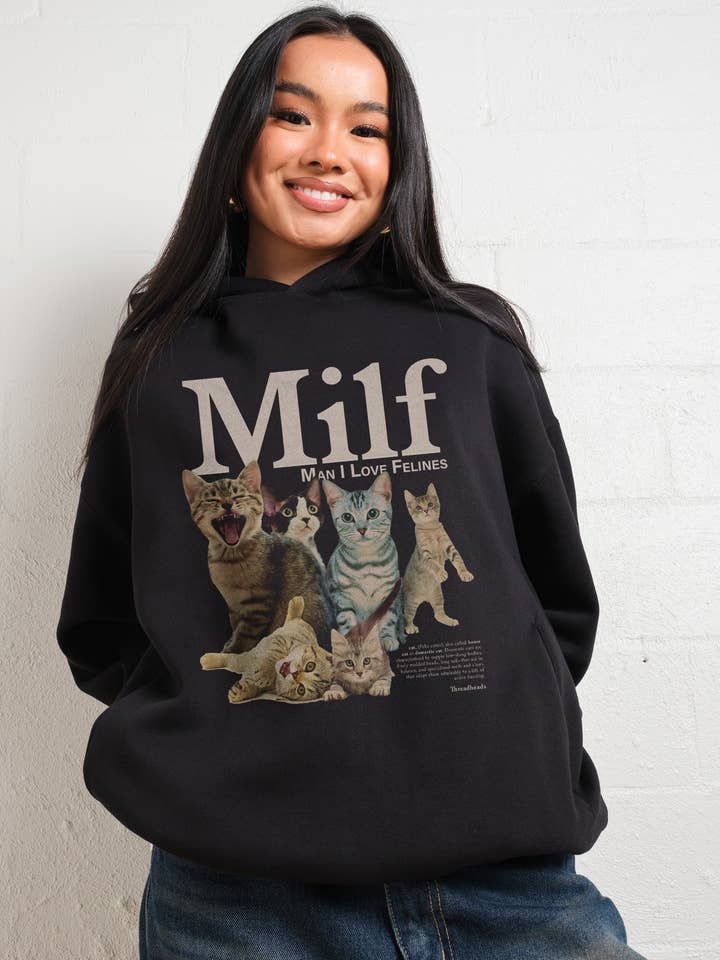 Man I Love Felines Hoodie for wholesale by Threadheads