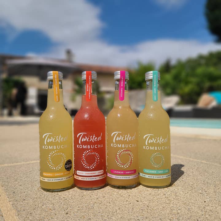 Twisted Kombucha – wholesale Kombucha – Twisted Kombucha - Jordgubbe, Hibiskus & Ingefära