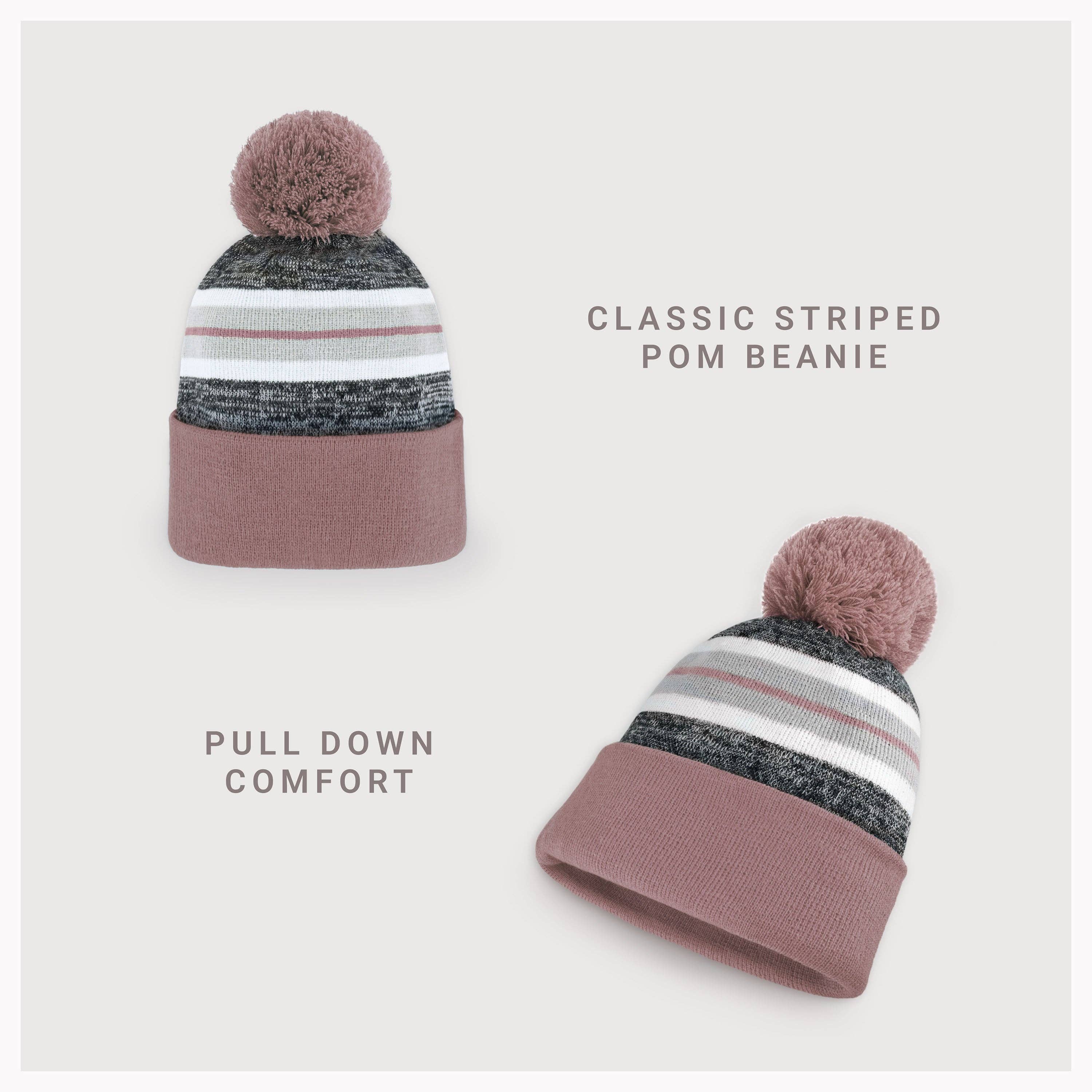 ChoKoLids - Vendita all'ingrosso Berretto - Donna - Berretto sportivo con pompon a righe CHOK.LIDS13