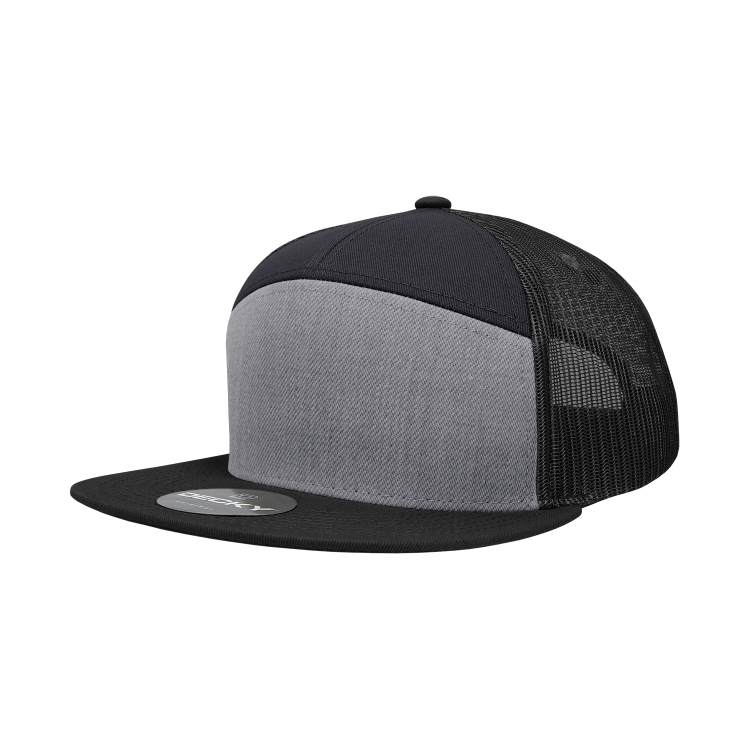 The Park Wholesale - Wholesale Trucker Hat - Unisex - Decky 1133 Blank 7 Panel Trucker Flat Bill Snapback Hat28