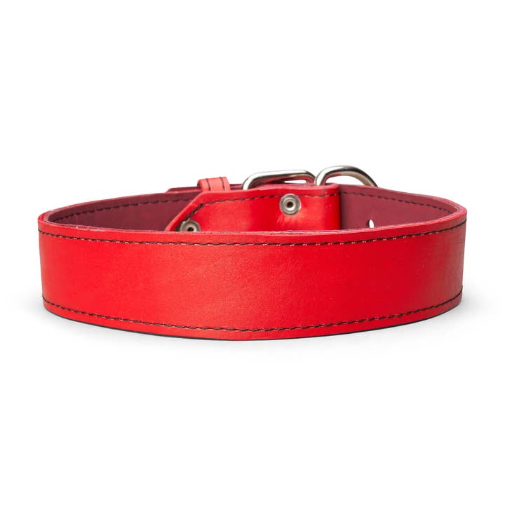 TOP DOG BRAND INC - Wholesale Pet Collar - Dog - 1 3/4 Inch Wide Plain Leather Collars6