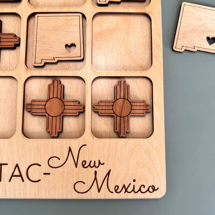 Birch House Games & Gifts - Wholesale Board Game - New Mexico State Gift - Tic-Tac-Toe NM Game - Customizable